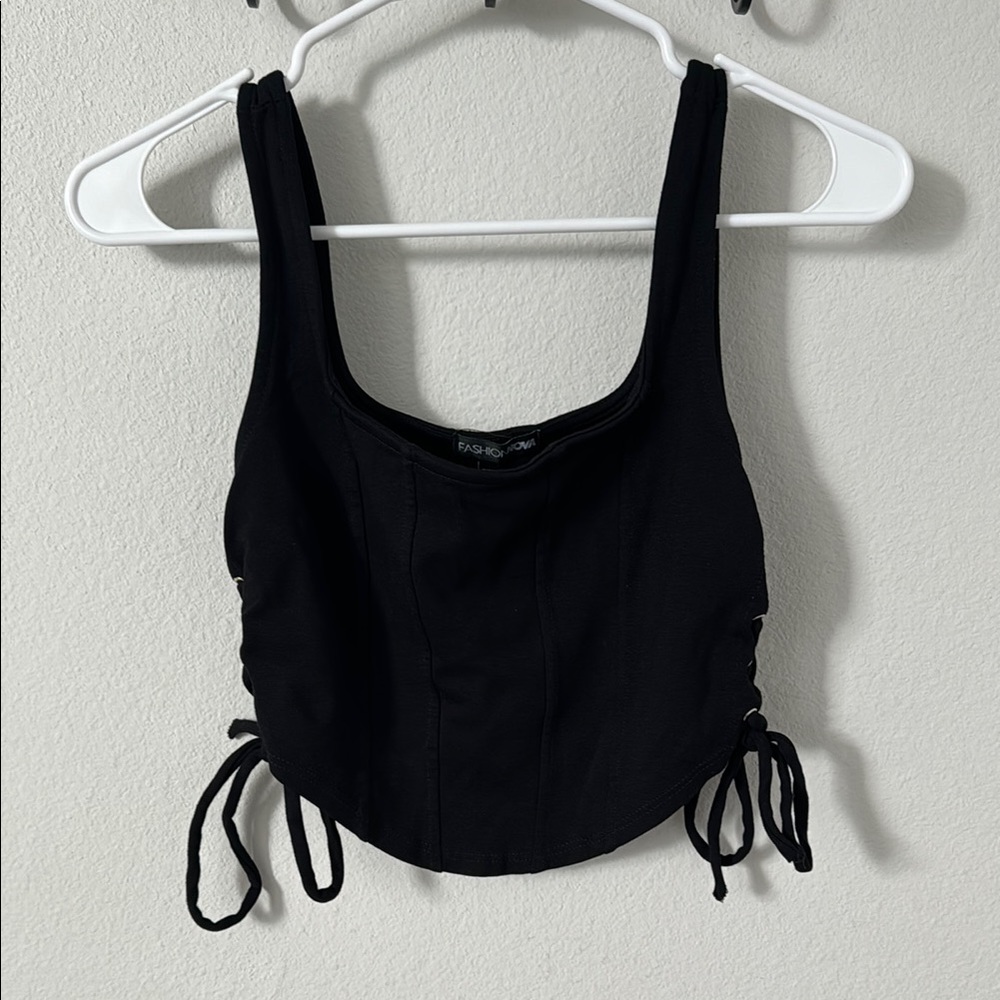 Fashion Nova Tie Corset Top